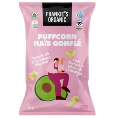 Frankie's Organic Puffcorn Avocado Oil & Pink Himalayan Salt, 120G