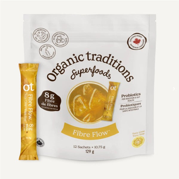 Organic Traditions Fibre Flow Yuzu Lime, 12Pk
