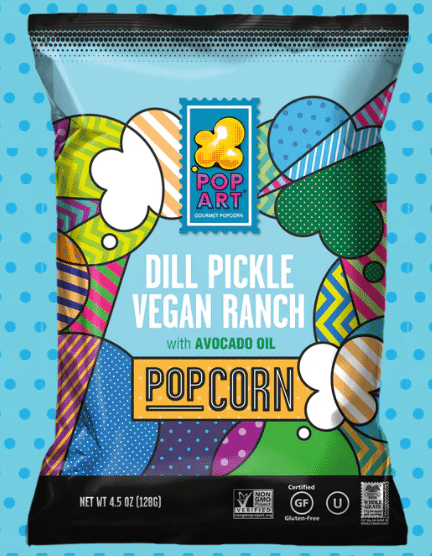 Pop Art Popcorn Dill Pickle Vegan Ranch 128G