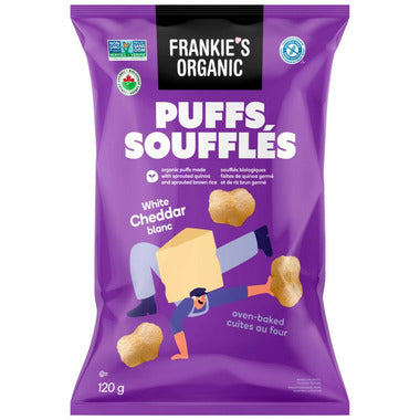 Frankie's Organic White Cheddar Puffs, 120G