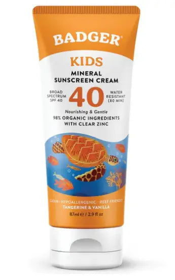 Badger Tangerine & Vanilla Broad Spectrum Sunscreen SPF 40 - 87Ml