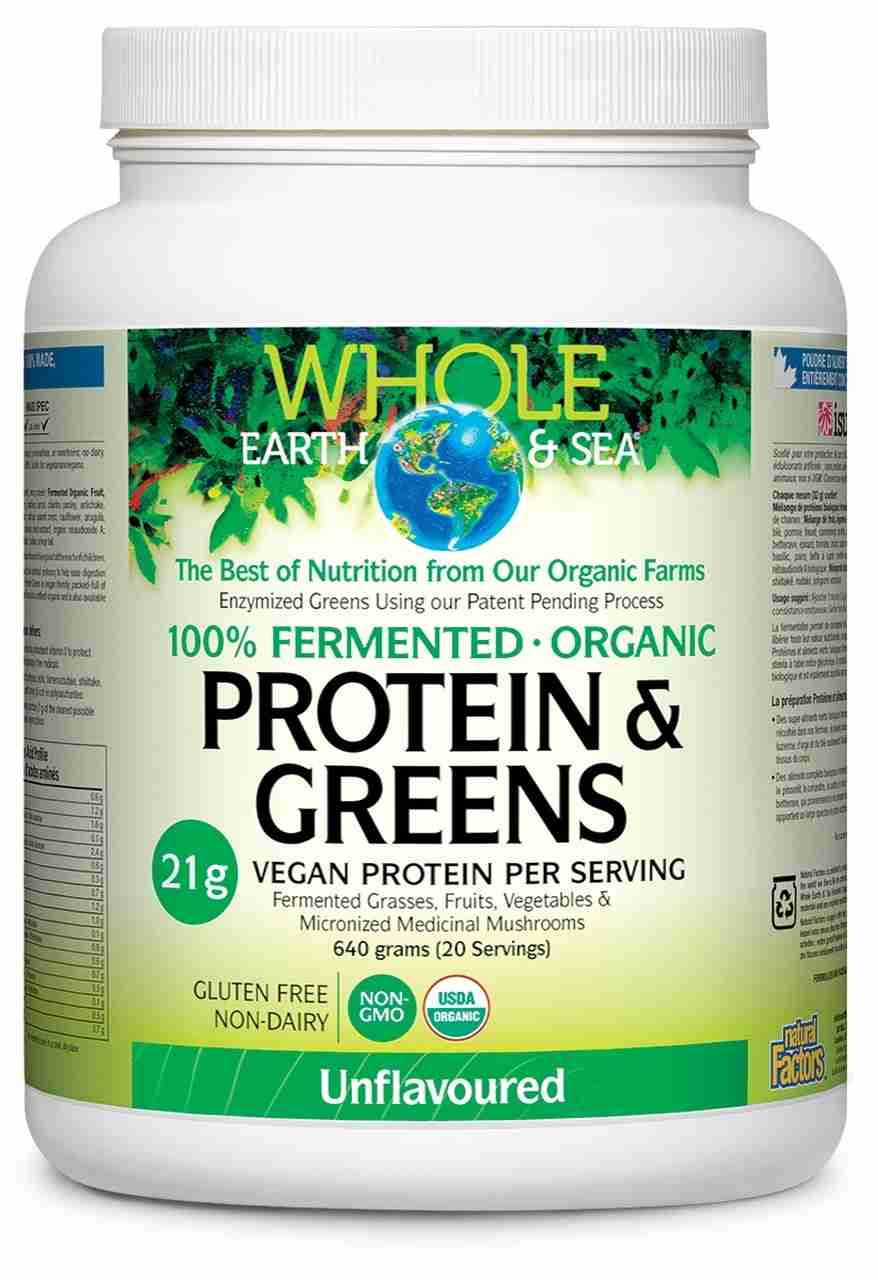1498-Natural-Factors-Whole-Earth-Sea100-Fermented-Organic-Protein-Greens-Unflavoured-640g