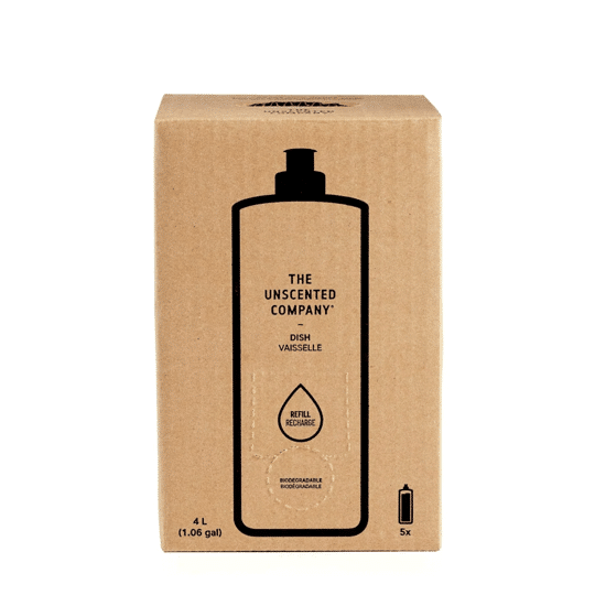 The Unscented Co Dish Soap 4L Refill Box