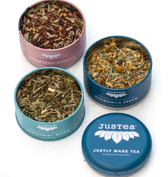 JUSTEA - Loose Leaf Herbal Tea Trio Tin