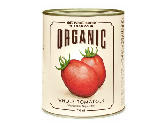 Eat Wholesome Organic Whole Tomatoes Peeled, 796Ml
