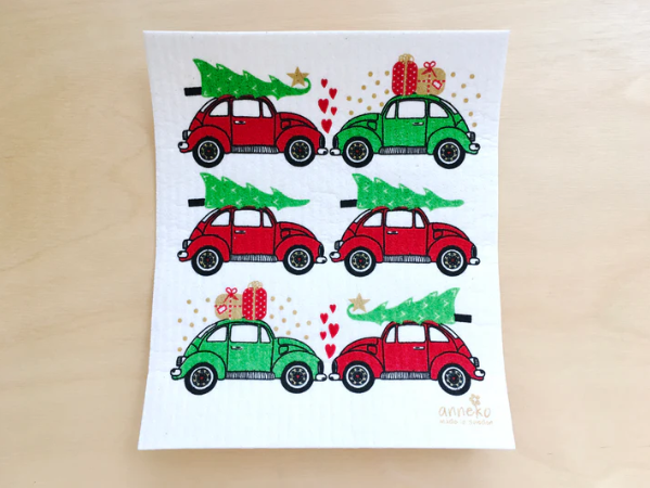 Square Love Swedish Sponge Cloths - Holiday Buggies
