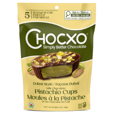 Chocxo Milk Chocolate Dubai Style Pistachio Cups, 98G