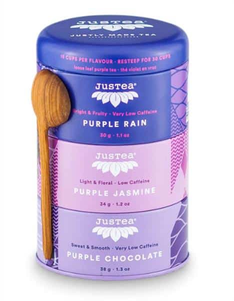 JUSTEA - Loose Leaf Purple Tea Trio Tin
