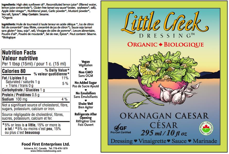 Little Creek Dressing Organic Oakanagan Ceasar 295Ml