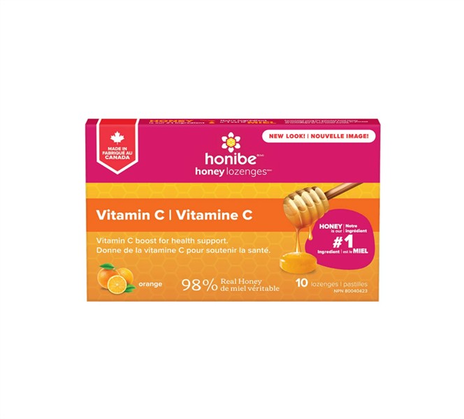 Honibe - Vitamin C Boost Lozenges: Orange, 10 Pack