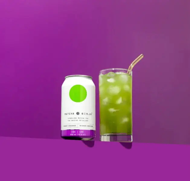 Matcha Ninja Sparkling Matcha Tea - Ube (Purple Yam), 355Ml