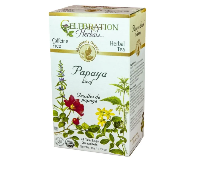 Celebration Herbals Organic Papaya Leaf Tea, 24Bgs