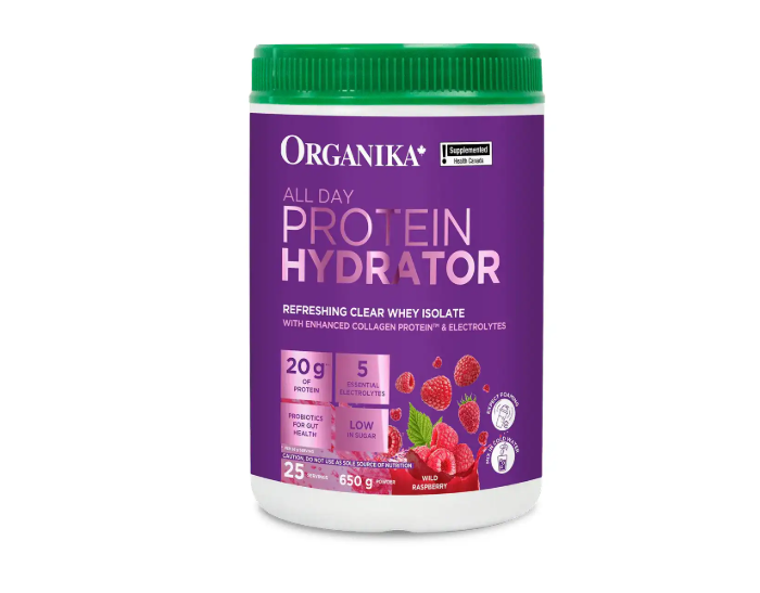Organika All Day Protein Hydrator Wild Raspberry, 650G