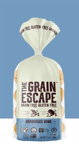 The Grain Escape- Grain & Gluten Free Hamburger Buns, 4 Pk
