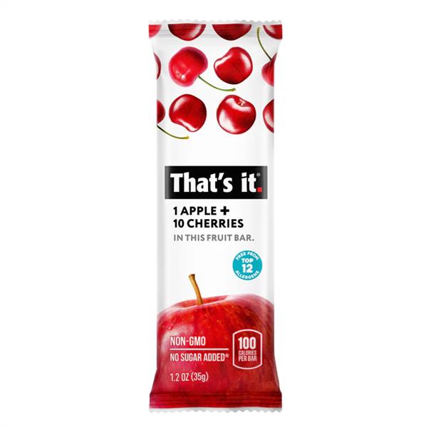 That's It. Apple + Cherries Fruit Bar, 35G