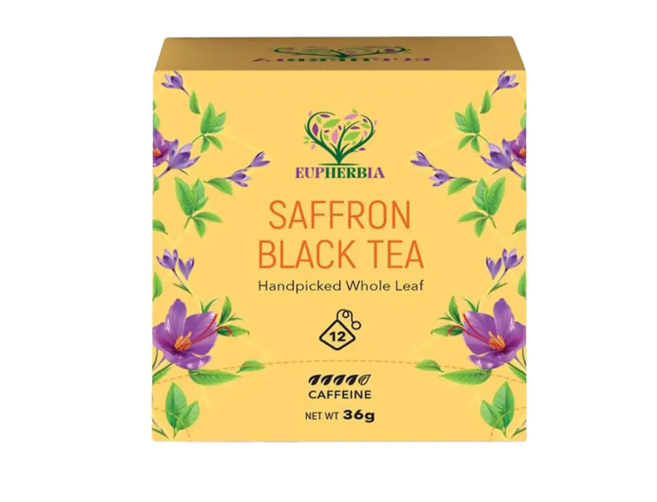 Euherbia Saffron Black Tea, 12Ct
