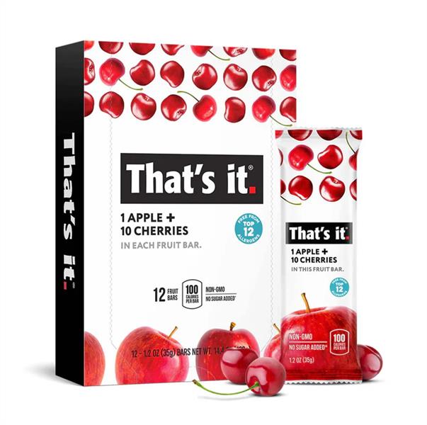 That's It. Apple + Cherries Fruit Bar, 35G