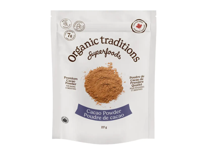 Organic Traditions Cacao Powder, 227G