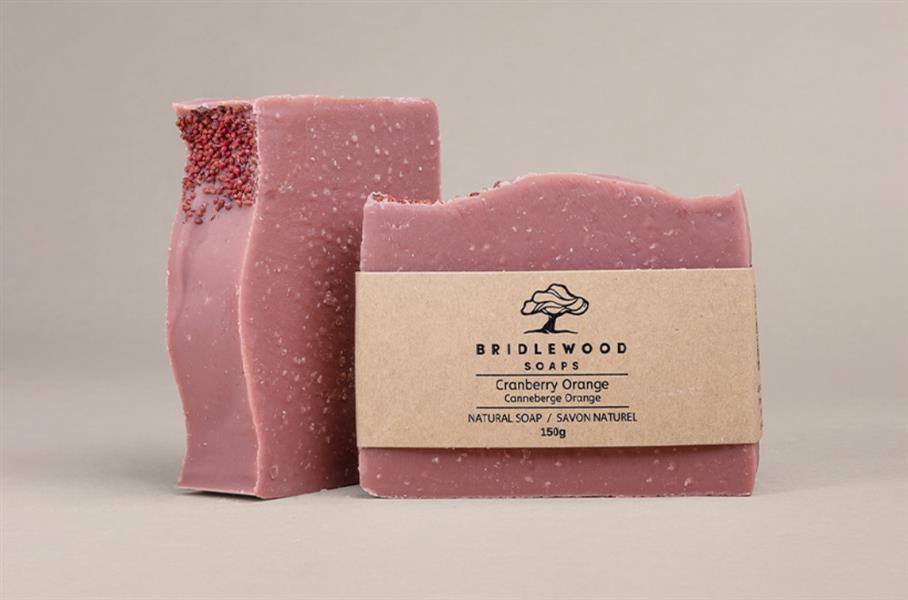 Bridlewood Soaps - Cranberry Orange Soap Bar, 150G