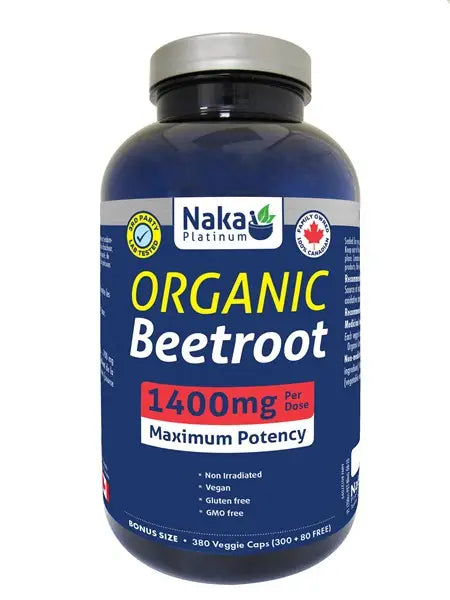 Naka Organic Beetroot 1400Mg, 380Caps