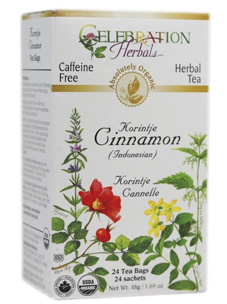 Celebration Herbals Organic Cinnamon Korintje Tea, 24Bgs
