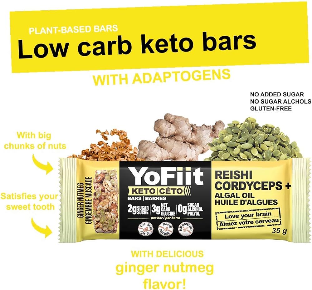 Yofiit Keto Bar With Adaptogens Ginger, 35G