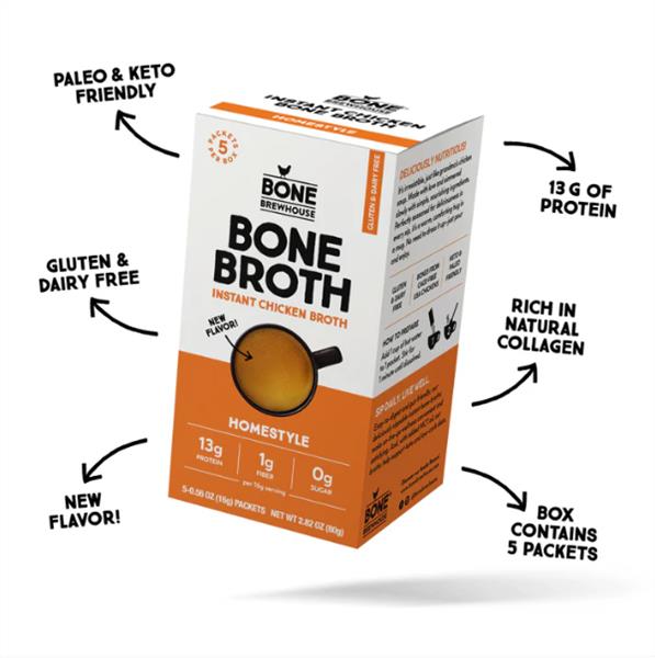 Bone Brewhouse - Instant Chicken Bone Broth: Homestyle, 80G