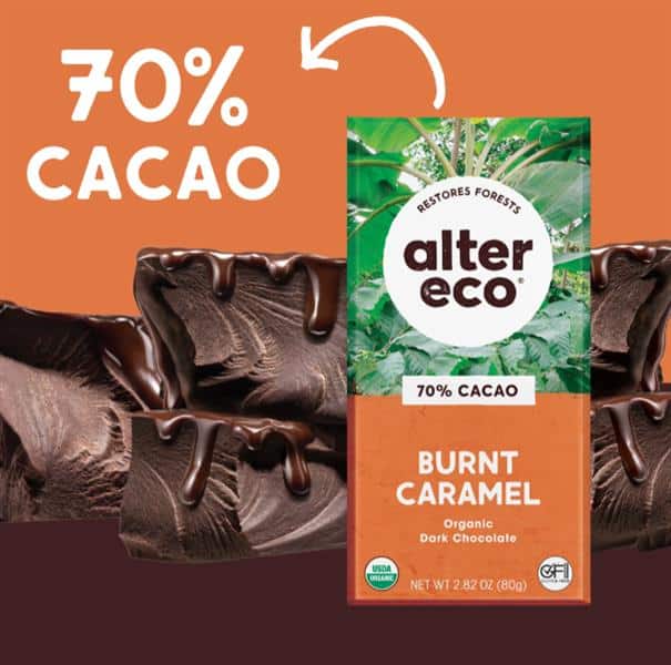 Alter Eco Organic Burnt Caramel 70% Cacao 80G