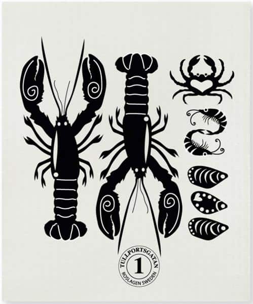 Square Love Swedish Sponge Cloths - Tullportsgatan Lobsters