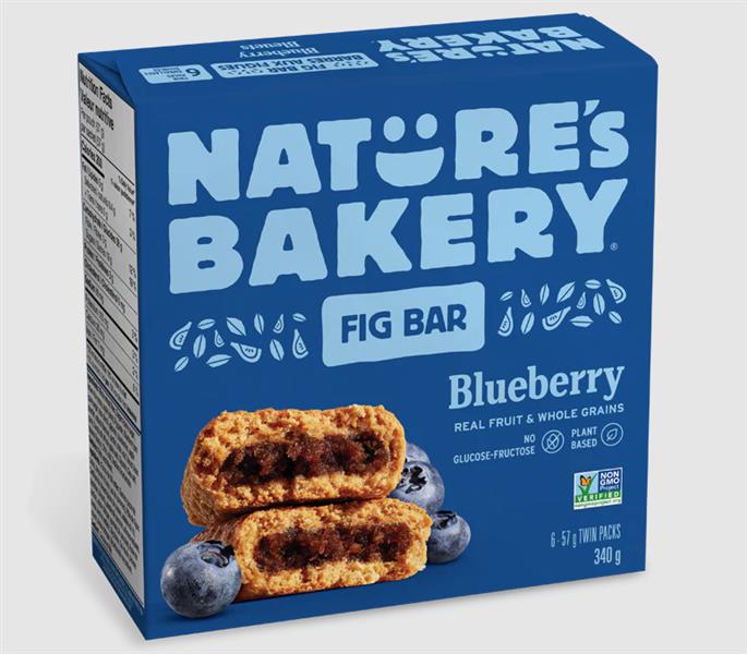 Nature's Bakery Whole Wheat Fig Bar Blueberry, 6 X57g