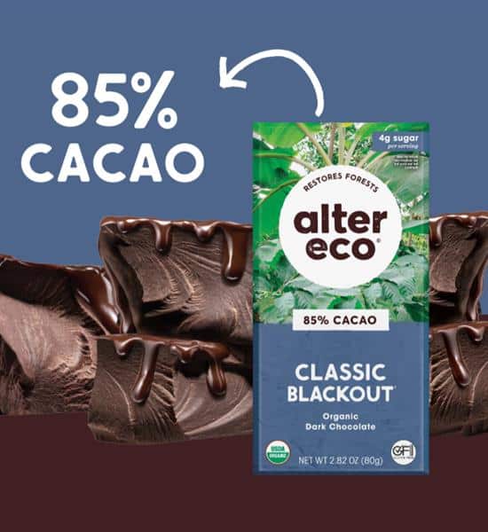 Alter Eco Organic Blackout 85% Cacao 80G