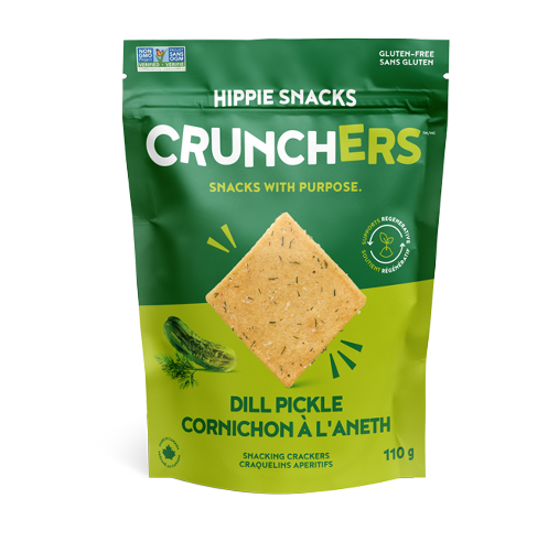 Hippie Snacks Crunchers - Dill Pickle, 110G