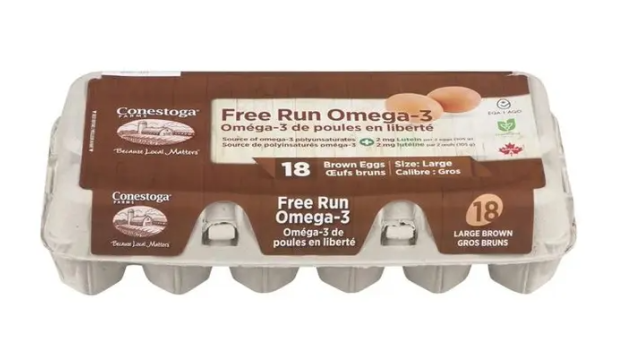 Conestoga Free Run Omega-3 Eggs 18Ct