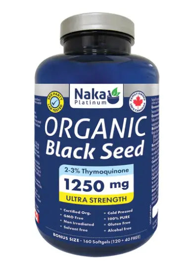 Naka Organic Black Seed Ulta Strength, 160 Softgels