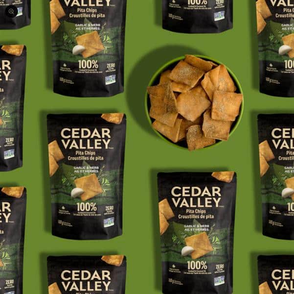 Cedar Valley Garlic & Herb Pita Chips, 180G