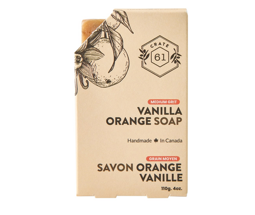 Crate 61 Organics Vanilla Orange Bar Soap, 110G