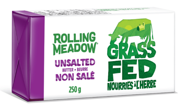 Rolling Meadow Grassfed Unsalted Butter, 250G