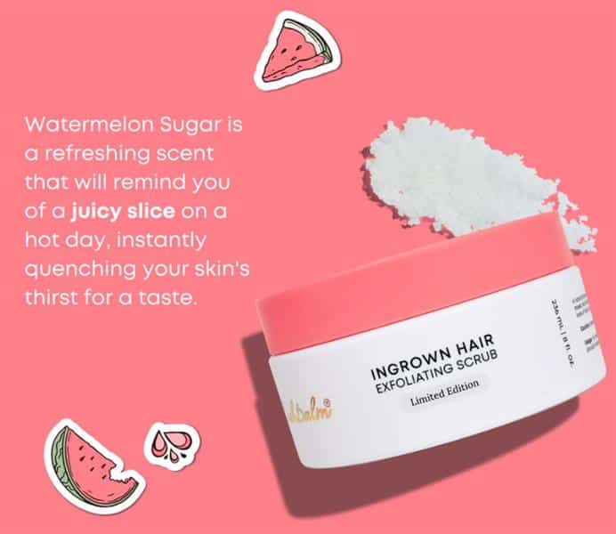 Bushbalm - Ingrown Hair Exfoliating Scrub, Watermelon Sugar, 236Ml