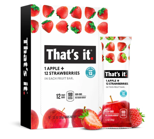 That's It. Apple + Strawberry Fruit Bar, 35G