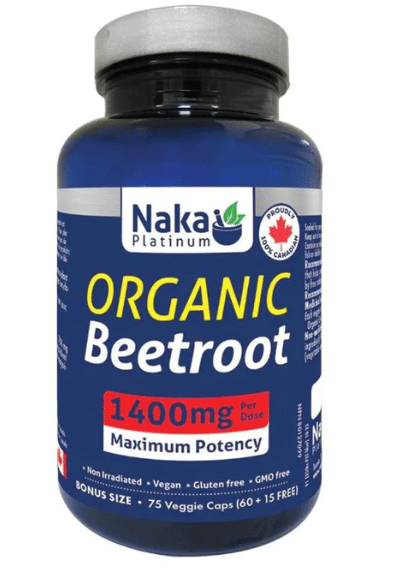 Naka Organic Beetroot 1400Mg, 75 Vcaps