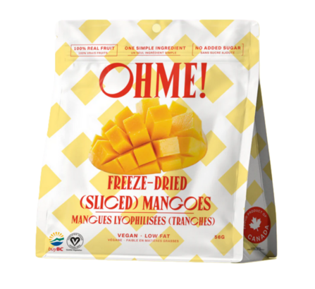 Oh Me! Freeze Dried Mangoes (Sliced), 56G