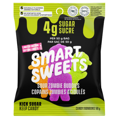 Smart Sweets Sour Zombie Gummies, 50G