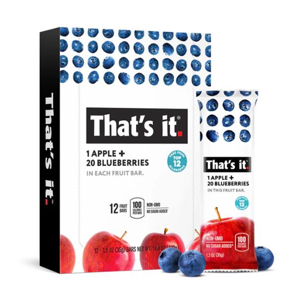 That's It. Apple + Blueberry Fruit Bar, 35Ml