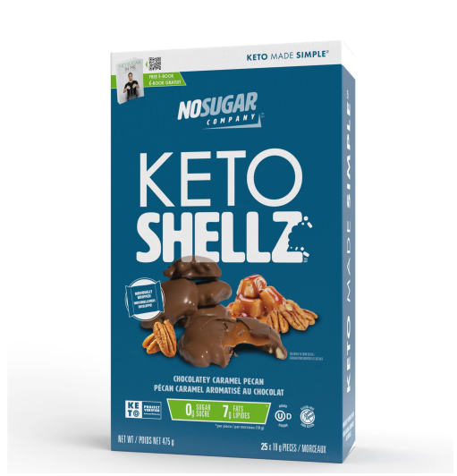 No Sugar Keto Shellz Chocolatey Caramel Pecan, 19G
