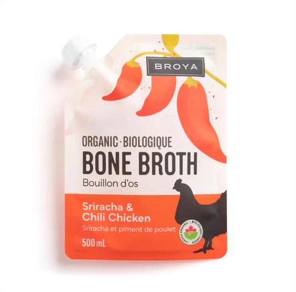 Broya Organic Sriracha & Chili Chicken Bone Broth, 500Ml
