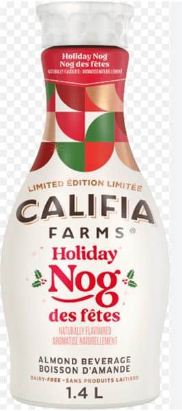 Califia Farms - Dairy Free Holiday Nog, 1.4L
