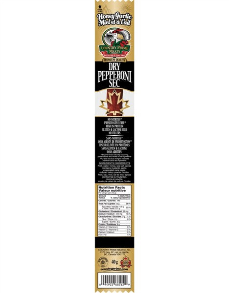 Country Prime Meats Dry Pepperoni Stick - Honey Garlic, 40G