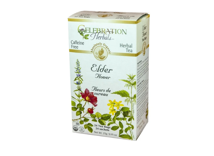 Celebration Herbals Organic Elder Flower Tea, 24Bgs