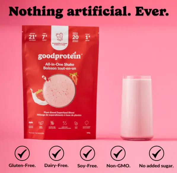 Good Protein All In One Shake - Strawberries & Cream, 440G