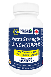Naka Platinum Extra Strength Zinc + Copper, 120Caps